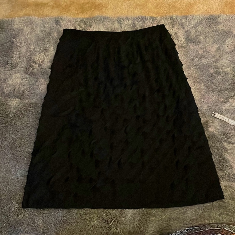 Black dress skirt with ruffles